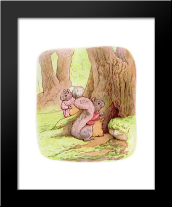 Timmy Tiptoes 20x24 Black Modern Wood Framed Art Print Poster by Potter, Beatrix
