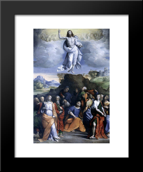 Ascension Of Christ 20x24 Black Modern Wood Framed Art Print Poster by Tisi, Benvenuto