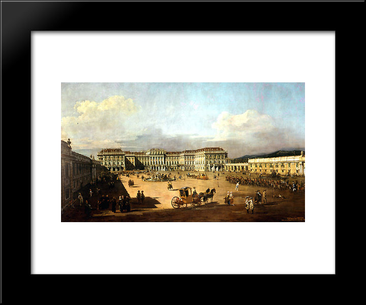 Schloss Schonbrunn 20x24 Black Modern Wood Framed Art Print Poster by Bellotto, Bernardo
