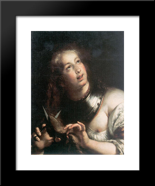 Berenice 20x24 Black Modern Wood Framed Art Print Poster by Strozzi, Bernardo