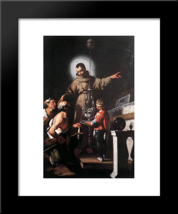 The Miracle Of St. Diego Of Alcantara 20x24 Black Modern Wood Framed Art Print Poster by Strozzi, Bernardo
