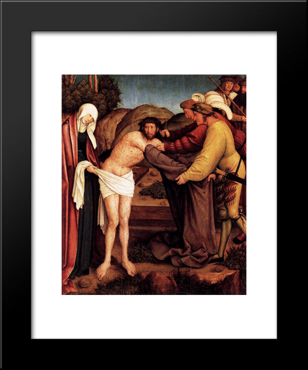 Disrobing Of Christ 20x24 Black Modern Wood Framed Art Print Poster by Strigel, Bernhard