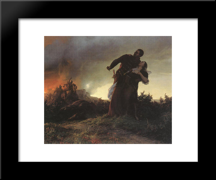 Mihaly Dobozi And His Wife 20x24 Black Modern Wood Framed Art Print Poster by Szekely, Bertalan