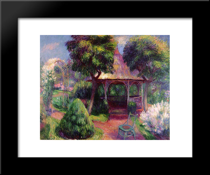 Garden In Hartford 20x24 Black Modern Wood Framed Art Print Poster by Glackens, William James