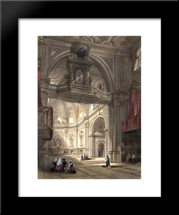 Church Of Santa Maria Del Carmine, Naples 20x24 Black Modern Wood Framed Art Print Poster by Leitch, William Leighton