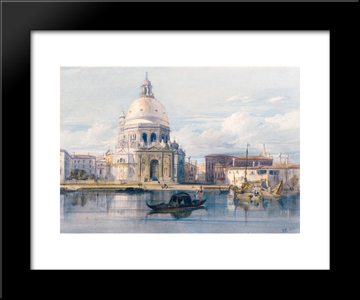 Santa Maria Della Salute, Venice 20x24 Black Modern Wood Framed Art Print Poster by Leitch, William Leighton