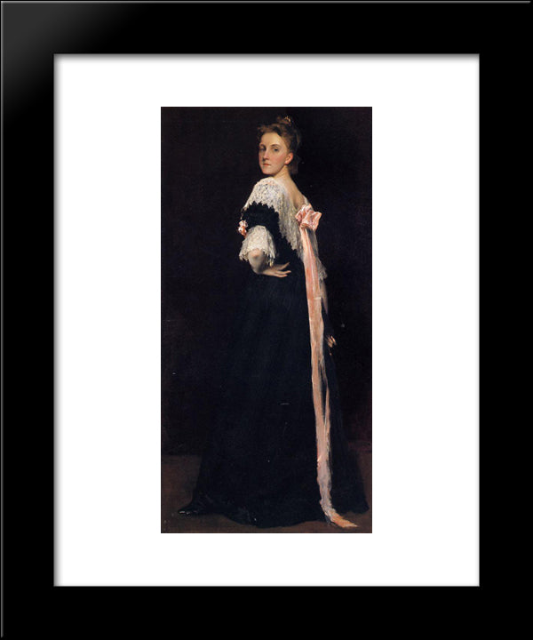 Lydia Field Emmet 20x24 Black Modern Wood Framed Art Print Poster by Chase, William Merritt