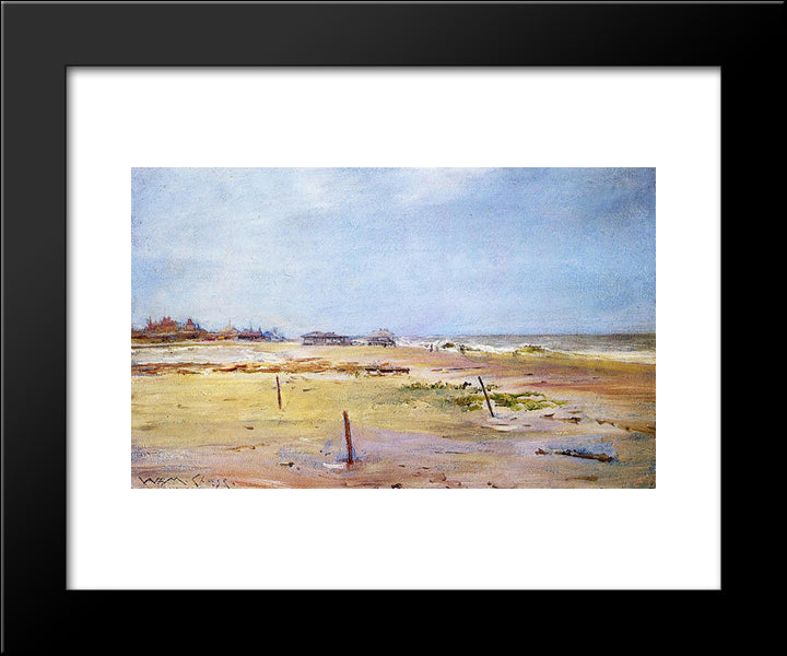 Shore Scene 20x24 Black Modern Wood Framed Art Print Poster by Chase, William Merritt