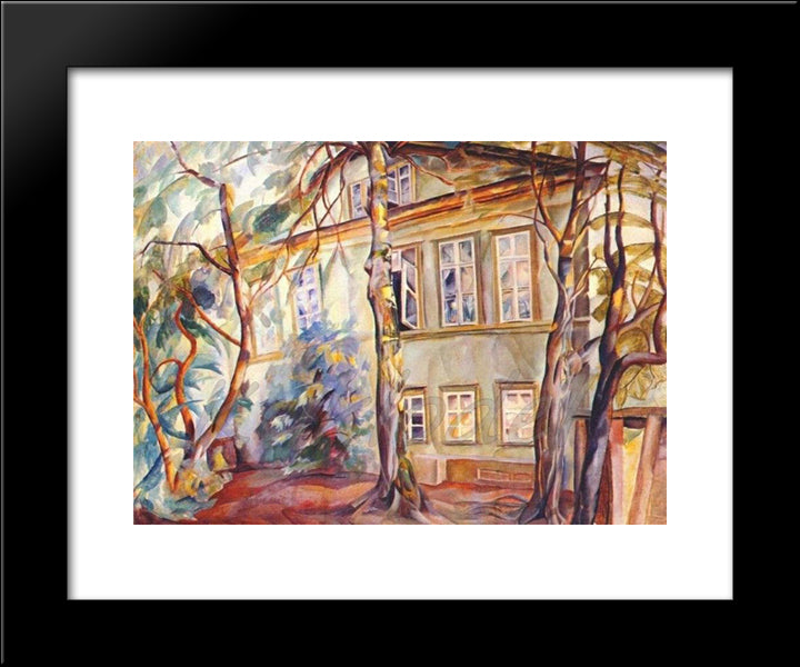 House Under The Trees 20x24 Black Modern Wood Framed Art Print Poster by Grigoriev, Boris