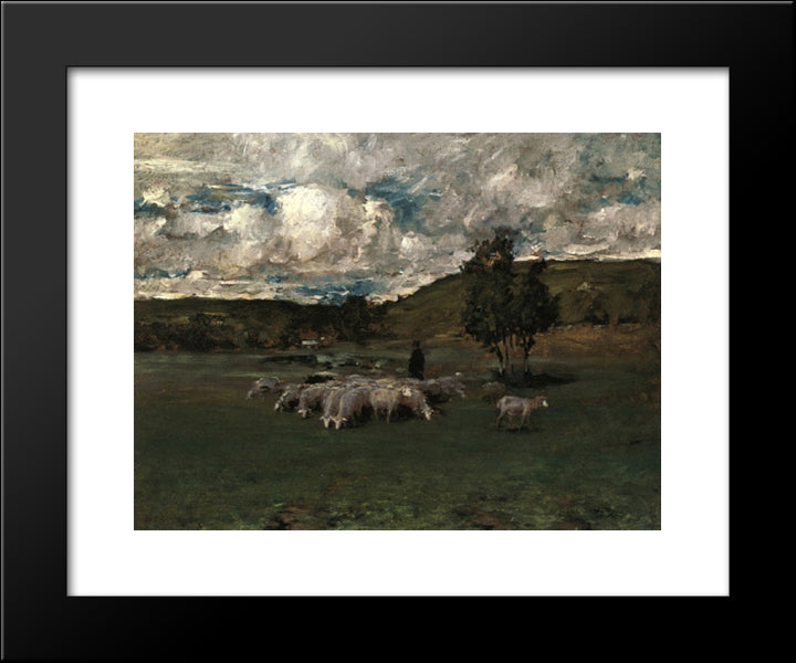 View Near Polling 20x24 Black Modern Wood Framed Art Print Poster by Chase, William Merritt