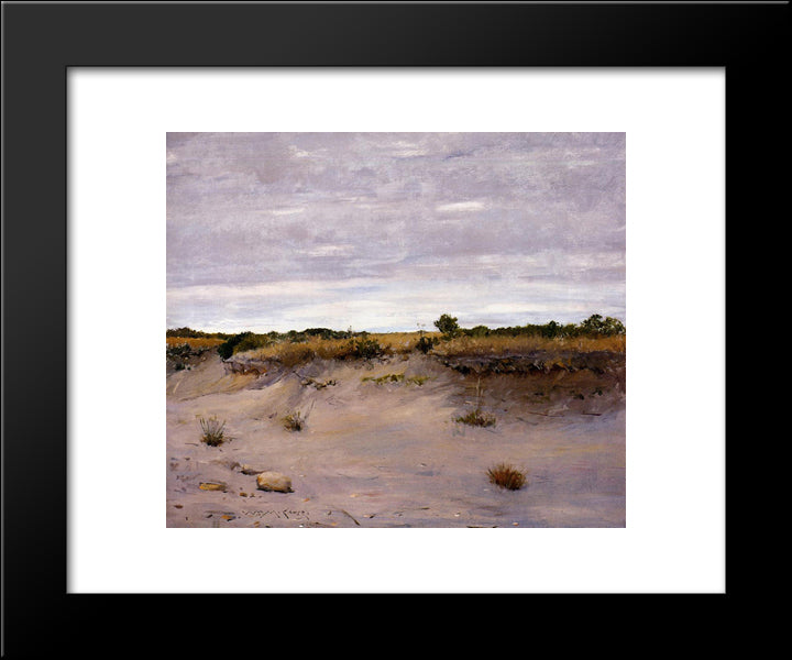 Wind Swept Sands, Shinnecock, Long Island 20x24 Black Modern Wood Framed Art Print Poster by Chase, William Merritt