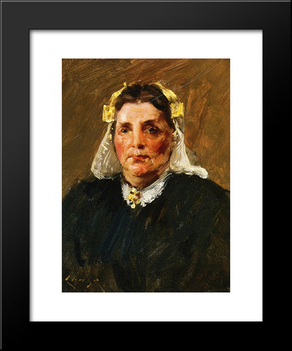 Woman Of Holland 20x24 Black Modern Wood Framed Art Print Poster by Chase, William Merritt