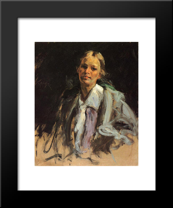 Young Girl 20x24 Black Modern Wood Framed Art Print Poster by Chase, William Merritt