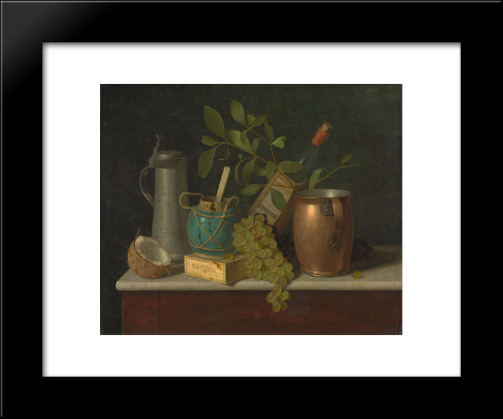 Just Dessert 20x24 Black Modern Wood Framed Art Print Poster by Harnett, William Michael