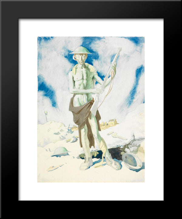 Blown Up 1917 20x24 Black Modern Wood Framed Art Print Poster by Orpen, William