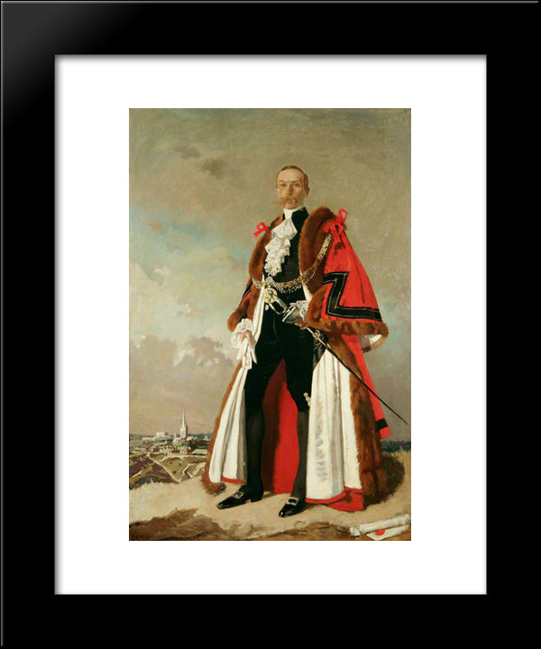 Ernest Egbert Blyth, Last Mayor & First Lord Mayor Of Norwich 1911 20x24 Black Modern Wood Framed Art Print Poster by Orpen, William