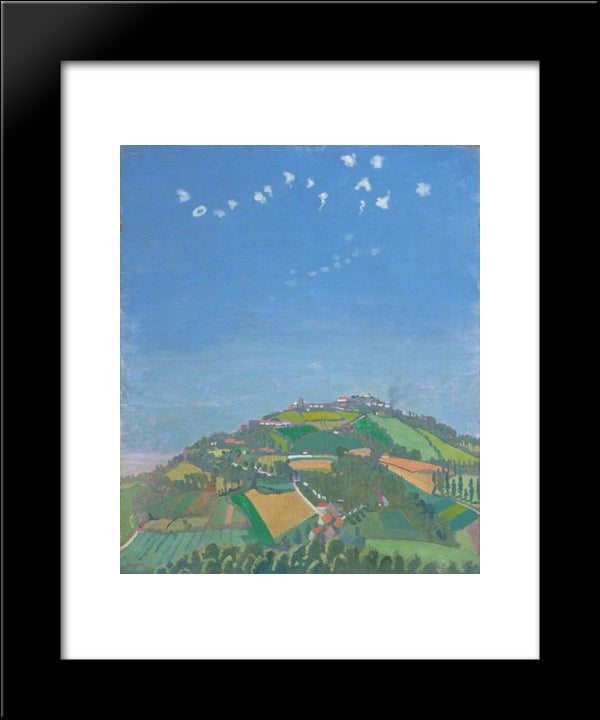 German Planes Visiting Cassel 1917 20x24 Black Modern Wood Framed Art Print Poster by Orpen, William