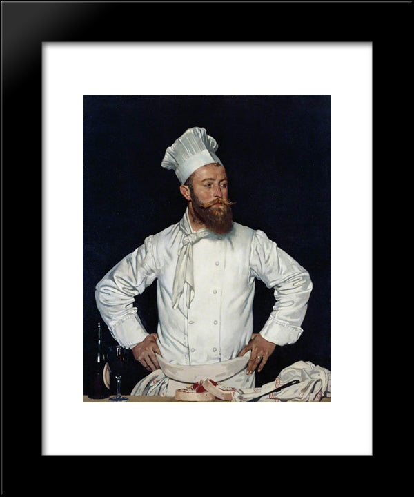 Le Chef De L'Hotel Chatham, Paris 1921 20x24 Black Modern Wood Framed Art Print Poster by Orpen, William