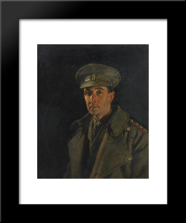 Portrait Of Captain Wood Of The Royal Inniskilling Fusiliers 1919 20x24 Black Modern Wood Framed Art Print Poster by Orpen, William