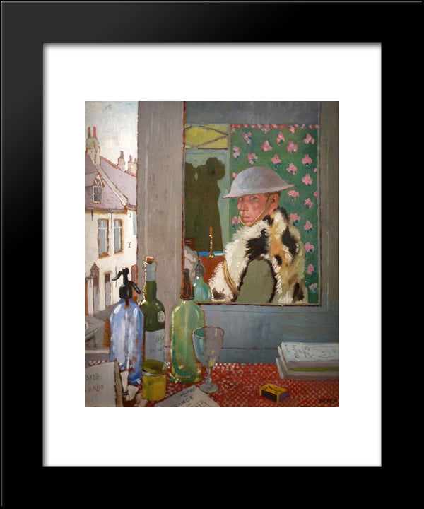 Ready To Start Self-Portrait, 6 Octobre 1917 20x24 Black Modern Wood Framed Art Print Poster by Orpen, William