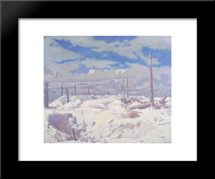 Schwaben Redoubt 1917 20x24 Black Modern Wood Framed Art Print Poster by Orpen, William