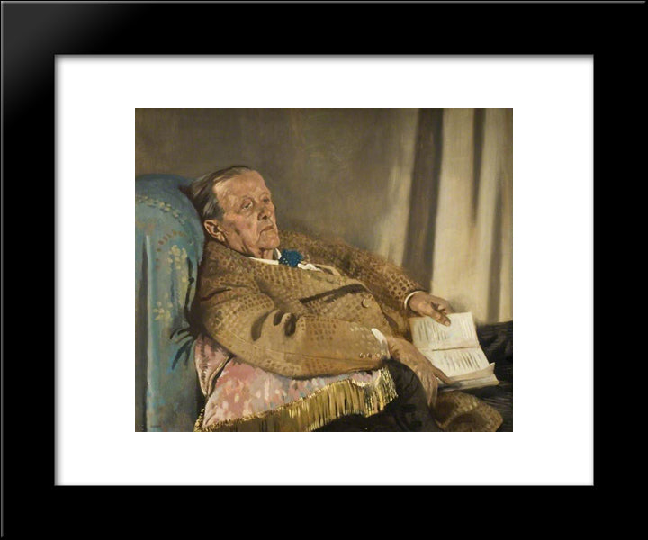 Sir Edwin Ray Lankester 1928 20x24 Black Modern Wood Framed Art Print Poster by Orpen, William