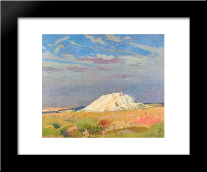 The Butte De Warlencourt 1917 20x24 Black Modern Wood Framed Art Print Poster by Orpen, William