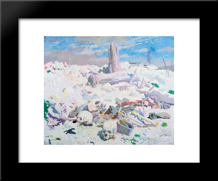 Thiepval 1917 20x24 Black Modern Wood Framed Art Print Poster by Orpen, William