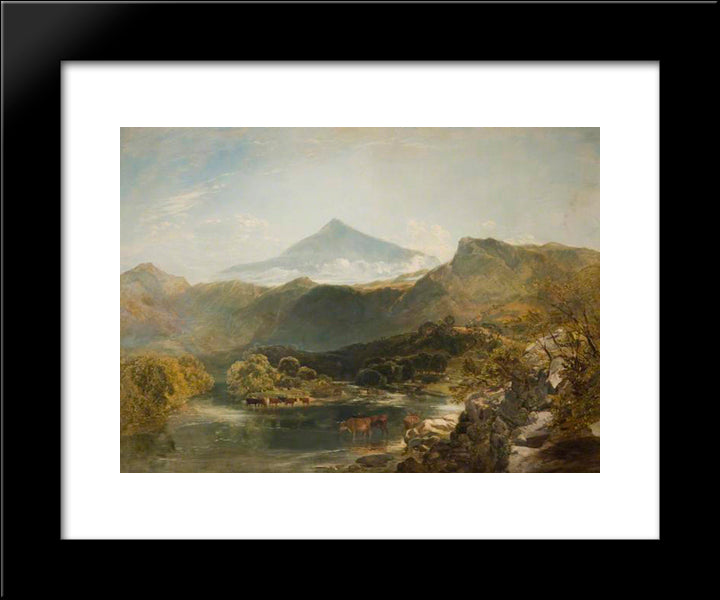 Ben Nevis And Mountain Stream 20x24 Black Modern Wood Framed Art Print Poster by Shayer, William