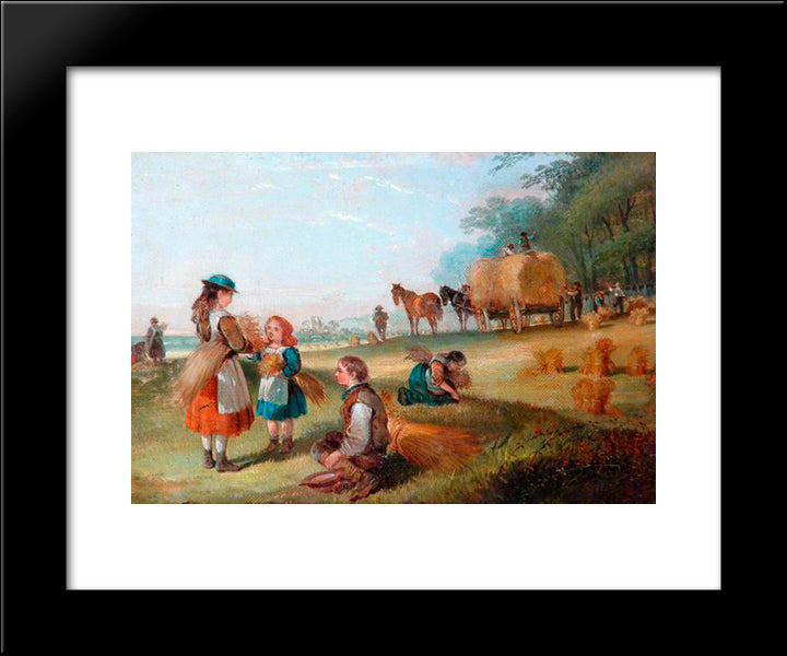 Harvesting 20x24 Black Modern Wood Framed Art Print Poster by Shayer, William