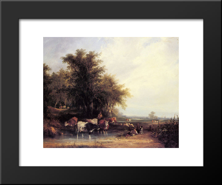 Near The New Forest 20x24 Black Modern Wood Framed Art Print Poster by Shayer, William