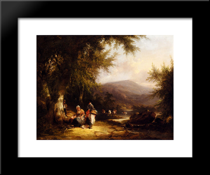 The End Of The Day 20x24 Black Modern Wood Framed Art Print Poster by Shayer, William