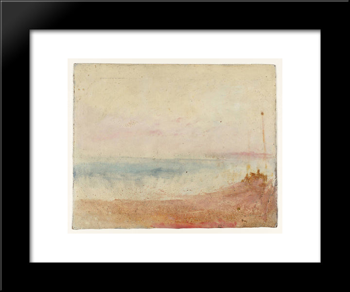 Coast Scene 20x24 Black Modern Wood Framed Art Print Poster by Turner, William