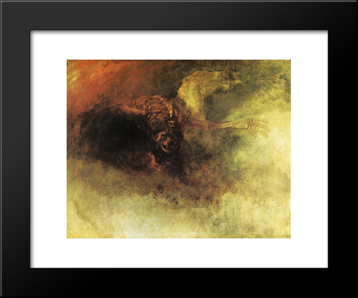 Death On A Pale Horse 20x24 Black Modern Wood Framed Art Print Poster by Turner, William