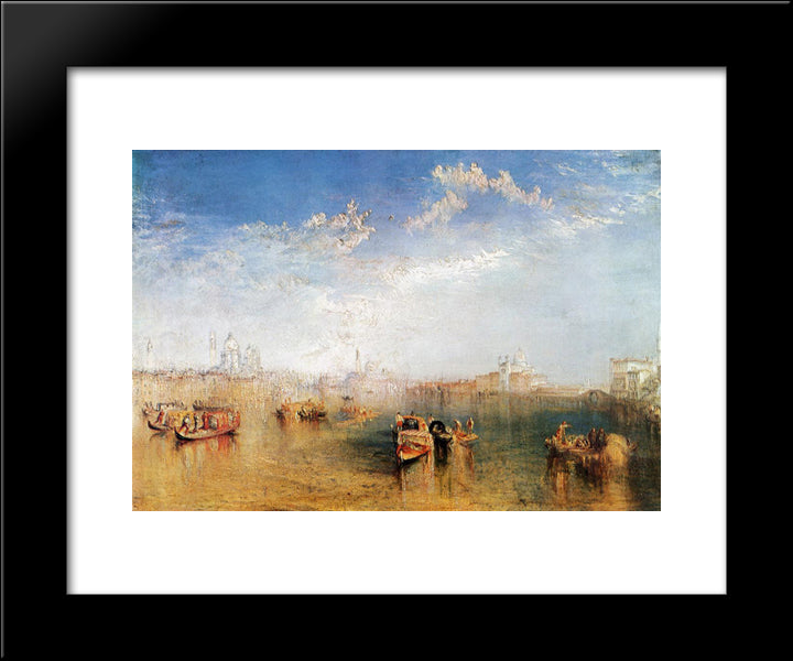Giudecca, La Donna Della Salute And San Georgio 20x24 Black Modern Wood Framed Art Print Poster by Turner, William