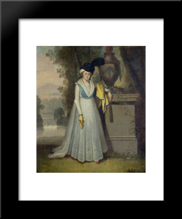 Portrait Of A Lady 20x24 Black Modern Wood Framed Art Print Poster by Williams, William