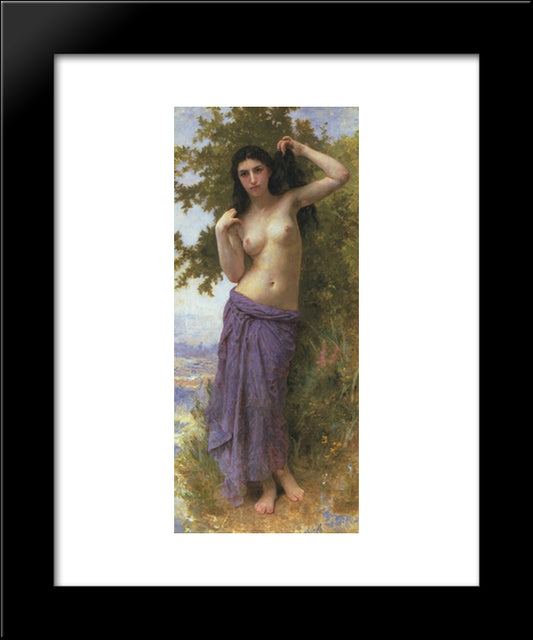 Beaut Romane 20x24 Black Modern Wood Framed Art Print Poster by Bouguereau, William Adolphe