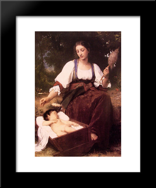 Berceuse 20x24 Black Modern Wood Framed Art Print Poster by Bouguereau, William Adolphe