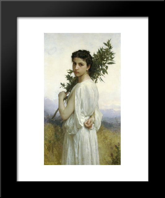 Branche De Laurier 20x24 Black Modern Wood Framed Art Print Poster by Bouguereau, William Adolphe