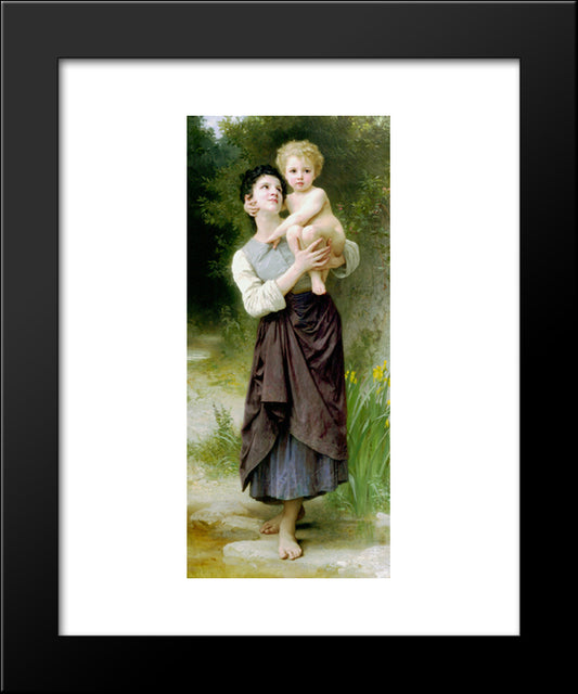 Brother And Sister 20x24 Black Modern Wood Framed Art Print Poster by Bouguereau, William Adolphe