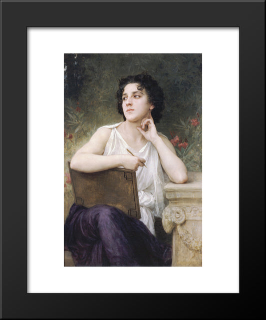 Inspiration 20x24 Black Modern Wood Framed Art Print Poster by Bouguereau, William Adolphe