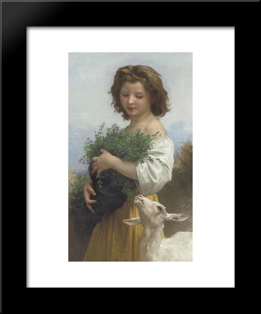 Little Esmeralda 20x24 Black Modern Wood Framed Art Print Poster by Bouguereau, William Adolphe