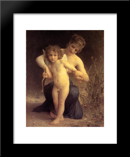 Love Disarmed 20x24 Black Modern Wood Framed Art Print Poster by Bouguereau, William Adolphe