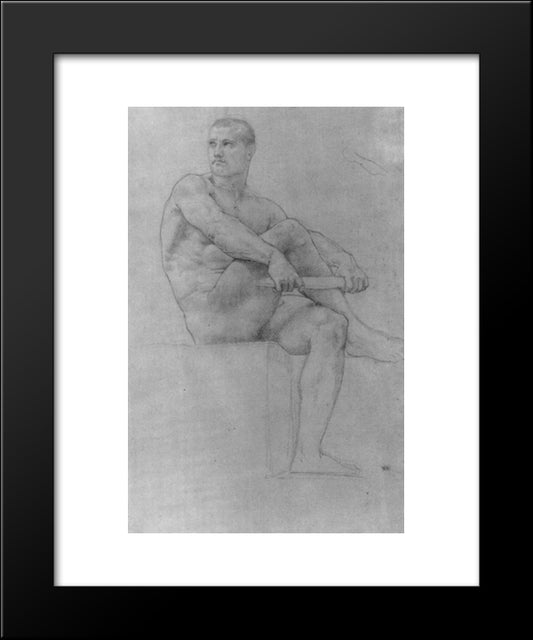 Mars 20x24 Black Modern Wood Framed Art Print Poster by Bouguereau, William Adolphe