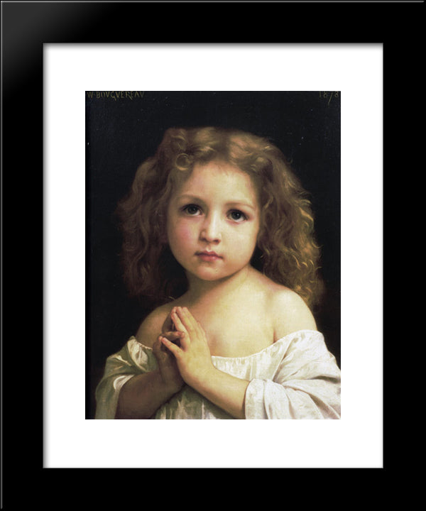 Prayer 20x24 Black Modern Wood Framed Art Print Poster by Bouguereau, William Adolphe