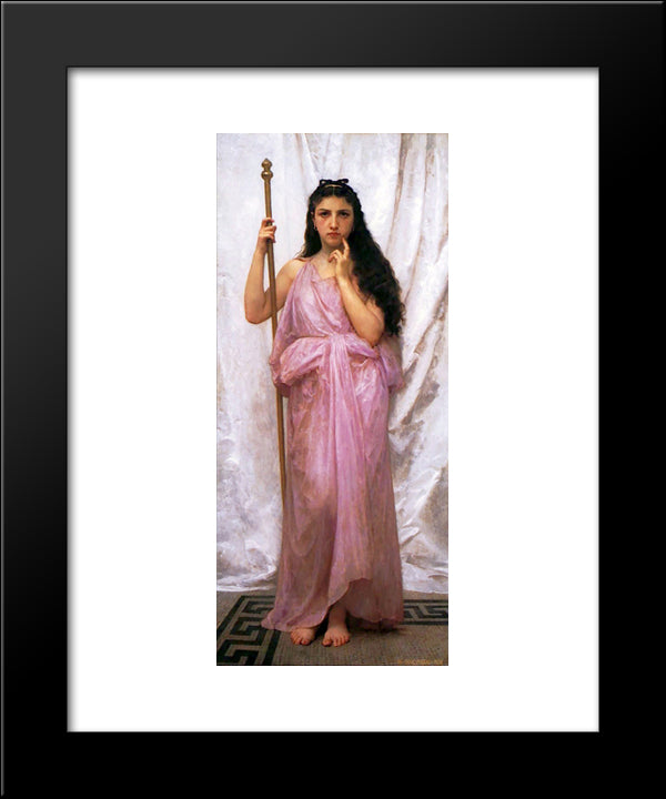 Priestess 20x24 Black Modern Wood Framed Art Print Poster by Bouguereau, William Adolphe