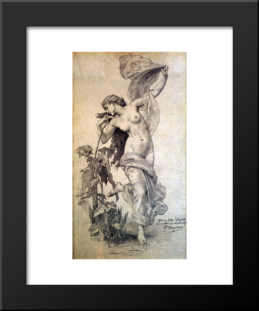 The Aurora 20x24 Black Modern Wood Framed Art Print Poster by Bouguereau, William Adolphe