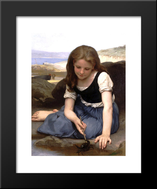 The Crab 20x24 Black Modern Wood Framed Art Print Poster by Bouguereau, William Adolphe