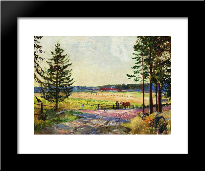 Arable 20x24 Black Modern Wood Framed Art Print Poster by Kustodiev, Boris