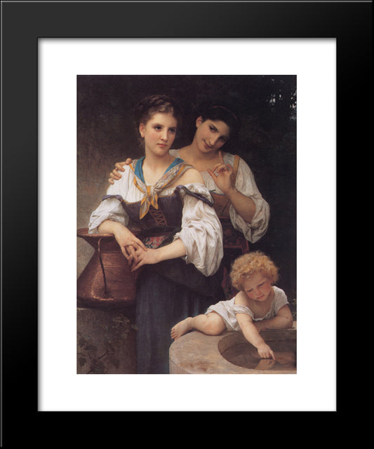 The Secret 20x24 Black Modern Wood Framed Art Print Poster by Bouguereau, William Adolphe